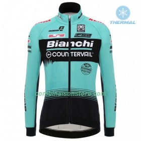 Maillot 2018 Bianchi Countervail Hiver Thermal Fleece N001
